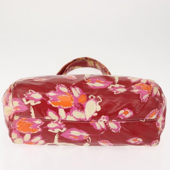 CHANEL High Summer Tote Bag Coated Canvas Red CC Auth - Picture 11 of 15